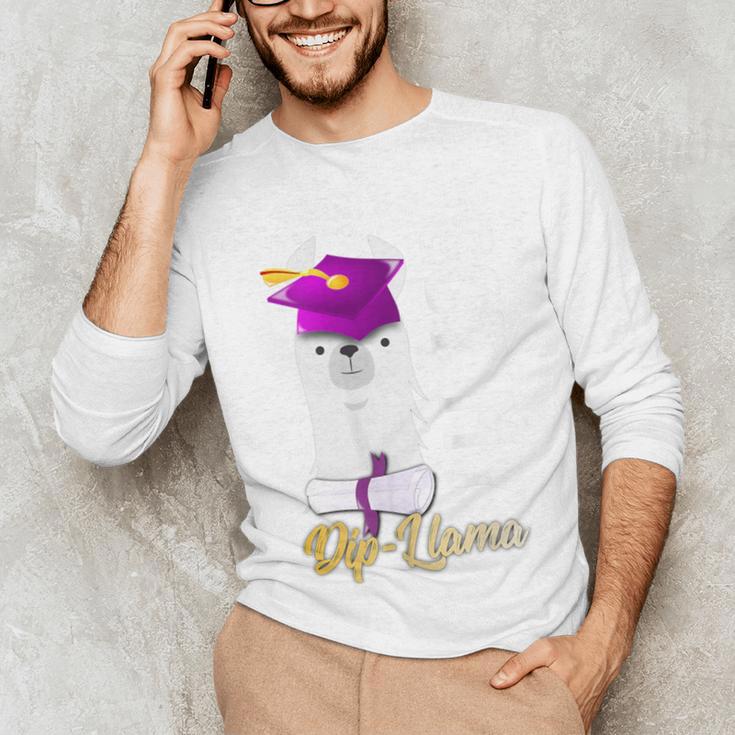 Senior Graduation 2020 Got My Dip-Llama Diploma Llama Pun Unisex Long Sleeve T-Shirt