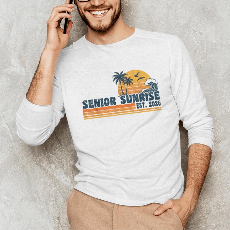 Senior Sunrise 2026 Graduation Cool Retro High School Unisex Long Sleeve T-Shirt