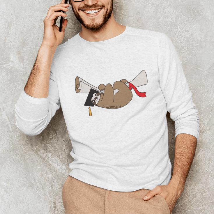 Sloth Graduation Shirt I Did It Diploma Grad Unisex Long Sleeve T-Shirt