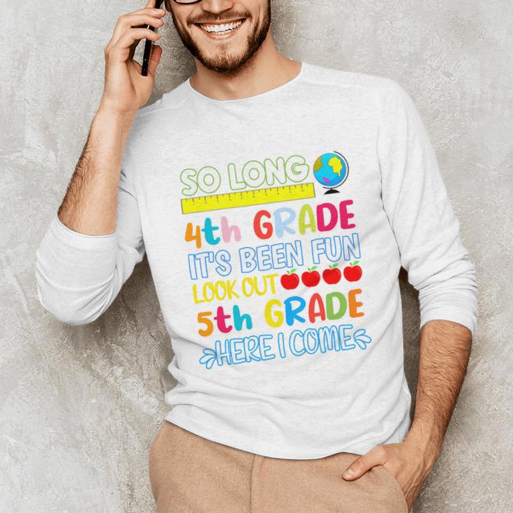 So Long 4th Grade Here I Come Graduation 5th Grade Kids Tee Premium Unisex Long Sleeve T-Shirt