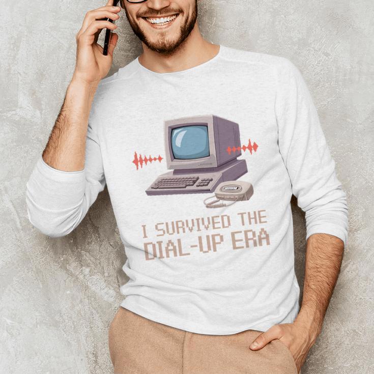 I Survived The Dial-Up Era Retro 90s Nostalgia Premium Tri-Blend Unisex Long Sleeve T-Shirt I Survived The Dial-Up Era Retro 90s Nostalgia Premium Tri-Blend Unisex Long Sleeve T-Shirt