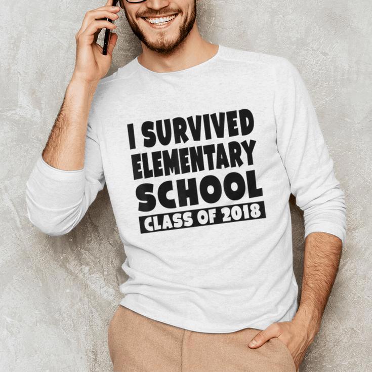 I Survived Elementary School Class Of 2018 Graduation Shirt Unisex Long Sleeve T-Shirt