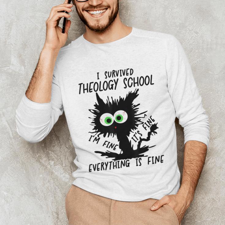 I Survived Theology School Graduation 2025 Unisex Long Sleeve T-Shirt
