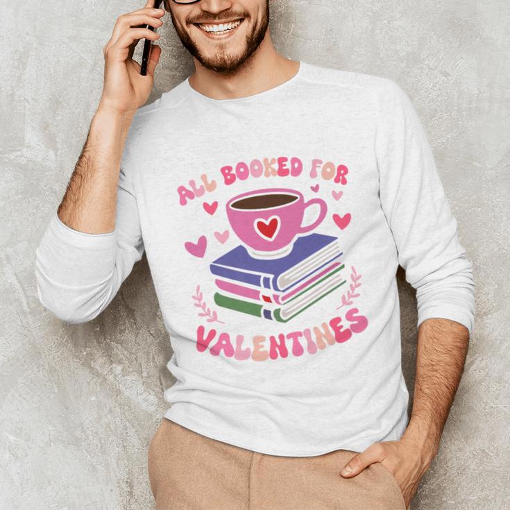 Valentines All Booked For Valentines Book Lovers Teacher Kid Premium Unisex Long Sleeve T-Shirt