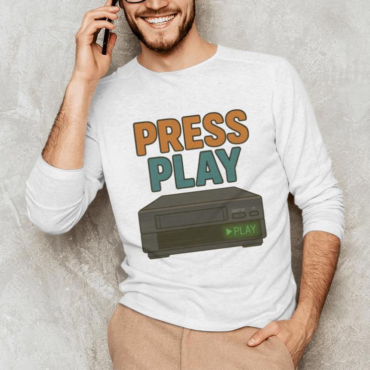VHS Cassette Retro Analog Nostalgia Theme Unisex Long Sleeve T-Shirt VHS Cassette Retro Analog Nostalgia Theme Unisex Long Sleeve T-Shirt
