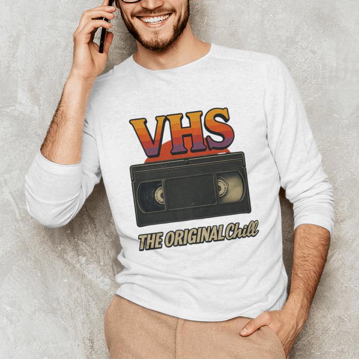 VHS Tape Nostalgia Old School Technology Humor Premium Unisex Long Sleeve T-Shirt