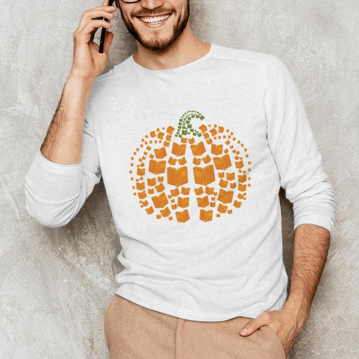 Vintage Book Pumpkin Autumn Fall Librarians Bookworm Teacher Unisex Long Sleeve T-Shirt Vintage Book Pumpkin Autumn Fall Librarians Bookworm Teacher Unisex Long Sleeve T-Shirt
