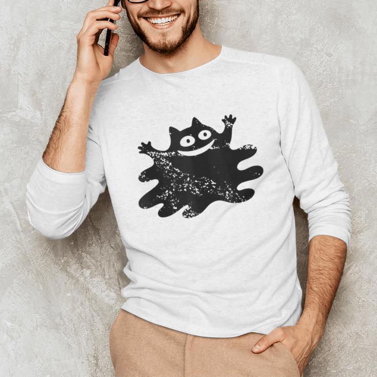 Yk2 Grunge Scary Cat With Tail Tomboy 90s Nostalgia Indie Unisex Long Sleeve T-Shirt