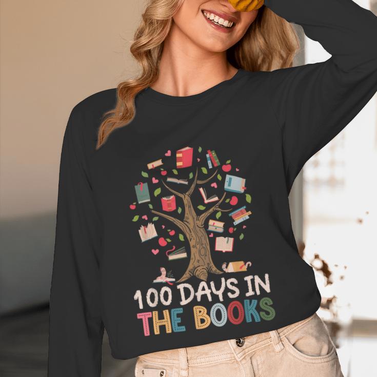 100 Days In The Books Reading Teacher Cute Book Lover Unisex Long Sleeve T-Shirt