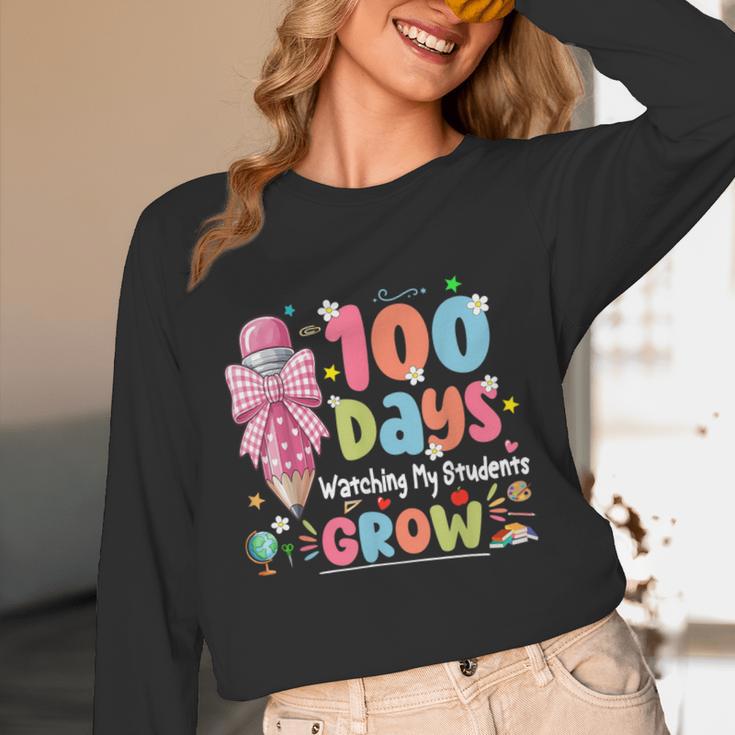 100th Day Of School Teacher Women Floral Books Unisex Long Sleeve T-Shirt 100th Day Of School Teacher Women Floral Books Unisex Long Sleeve T-Shirt