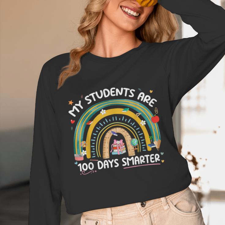 100th Day Of School Teachers Students Women Floral Books Unisex Long Sleeve T-Shirt