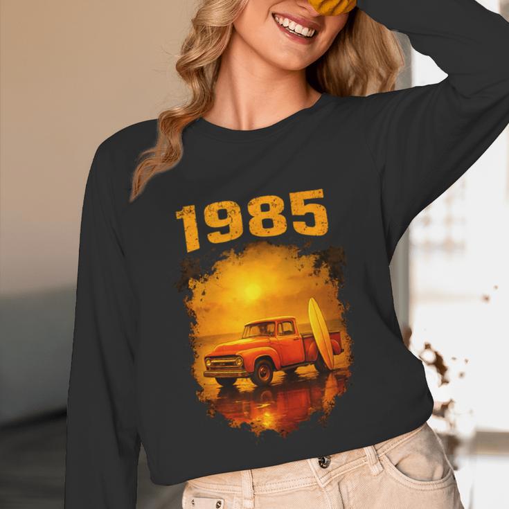 1985 Vintage Sunset Surf Truck Retro Beach Nostalgia Unisex Long Sleeve T-Shirt