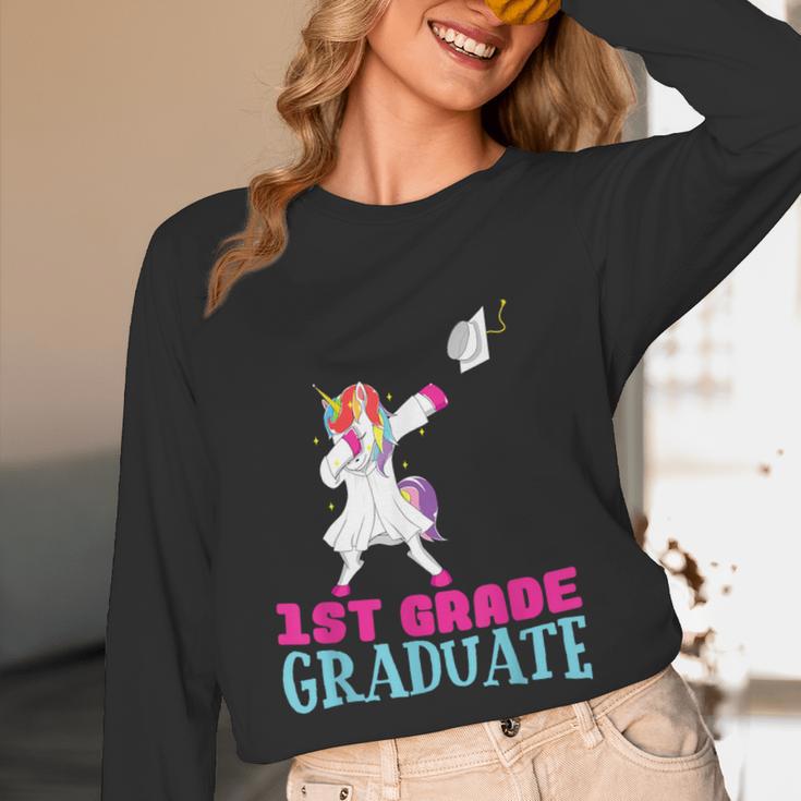 1st Grade Graduation Dabbing Unicorn Lover T-Shirt Kids Unisex Long Sleeve T-Shirt
