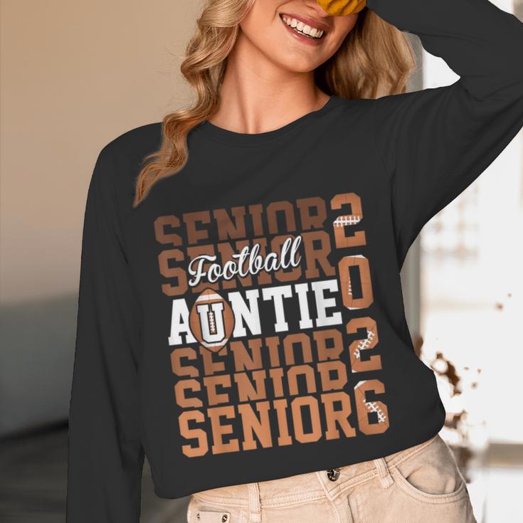 2026 Football Senior Auntie Graduation Matching Family Unisex Long Sleeve T-Shirt