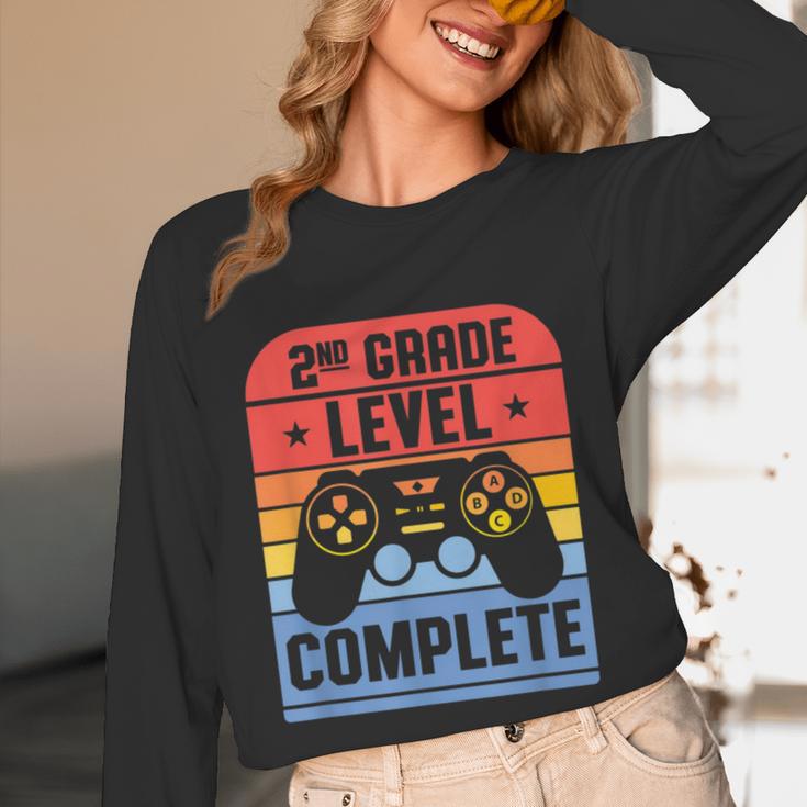 2nd Grade Level Complete Graduation Student Video Gamer Unisex Long Sleeve T-Shirt