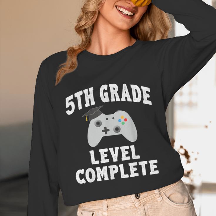 5th Grade Level Complete Gamer Class Of 2025 Graduation Unisex Long Sleeve T-Shirt