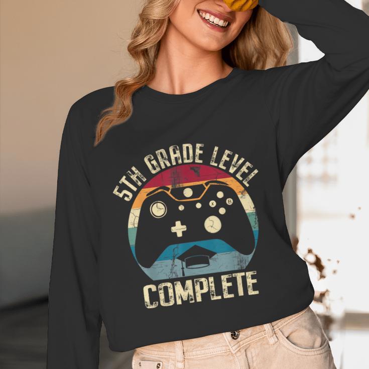 5th Grade Level Complete Gamer Graduation Boys Class Of 2024 Unisex Long Sleeve T-Shirt