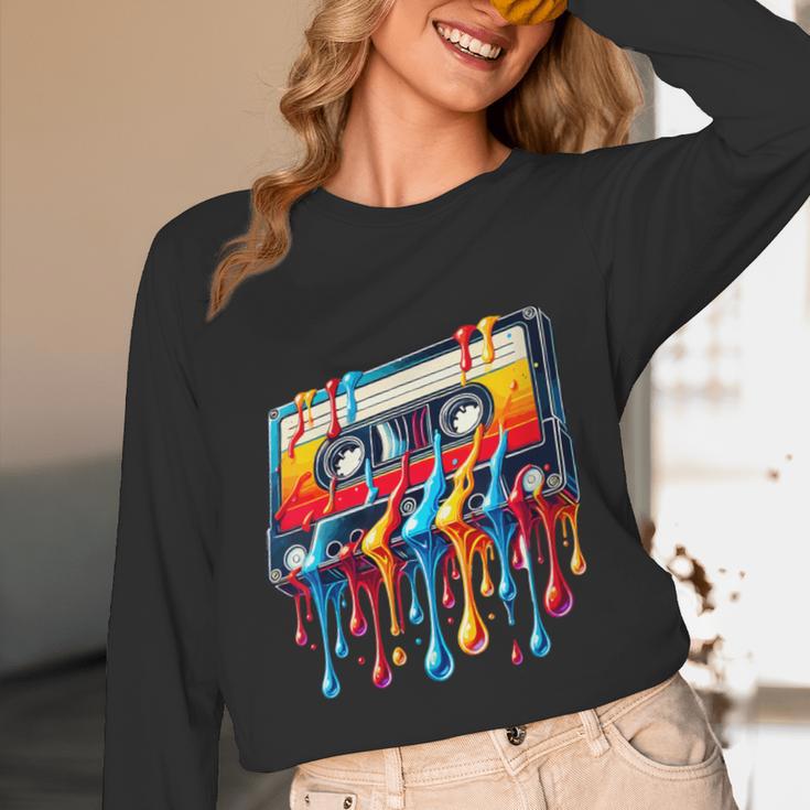 80s 90s Retro Party Costume Nostalgia Cassette Unisex Long Sleeve T-Shirt