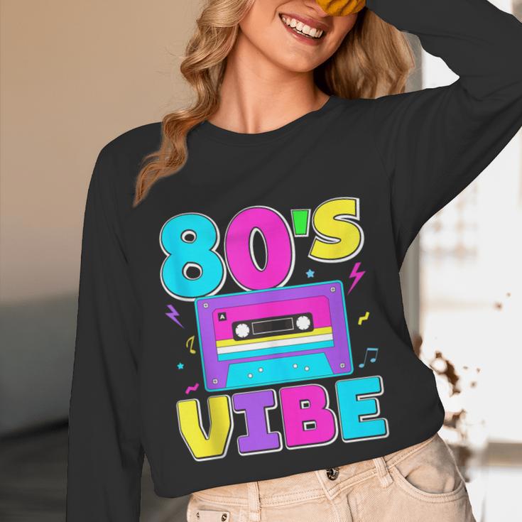 80's Vibe Retro Style Cassette Tape Nostalgia 1980s Party Unisex Long Sleeve T-Shirt