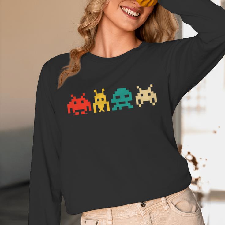 80s Video Game Nostalgia Retro Vintage Arcade Novelty Unisex Long Sleeve T-Shirt