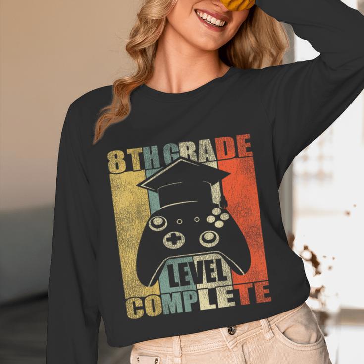 8th Grade Level Complete Gamer Class Of 2024 Graduation Unisex Long Sleeve T-Shirt
