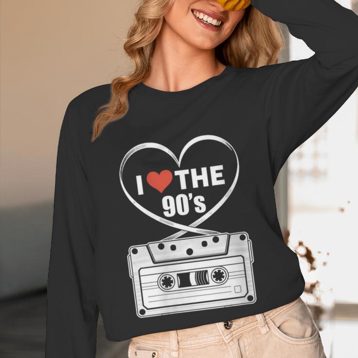 90s Nostalgia Cassette Heart Retro I Love The 90s Unisex Long Sleeve T-Shirt 90s Nostalgia Cassette Heart Retro I Love The 90s Unisex Long Sleeve T-Shirt