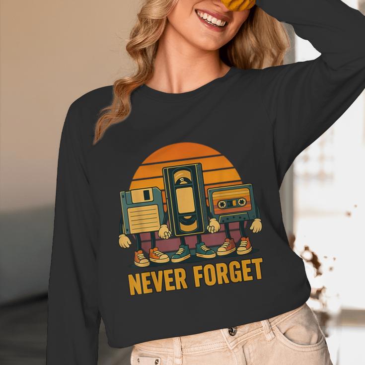 90s Nostalgia Never Forget Retro Unisex Long Sleeve T-Shirt