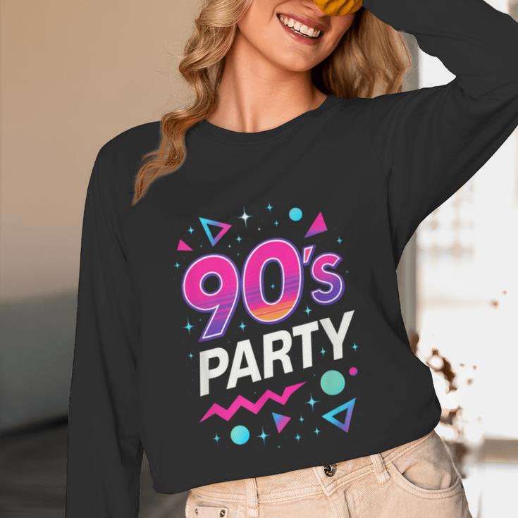 90's Party 90s Nostalgia Retro Rave Dance Music Unisex Long Sleeve T-Shirt