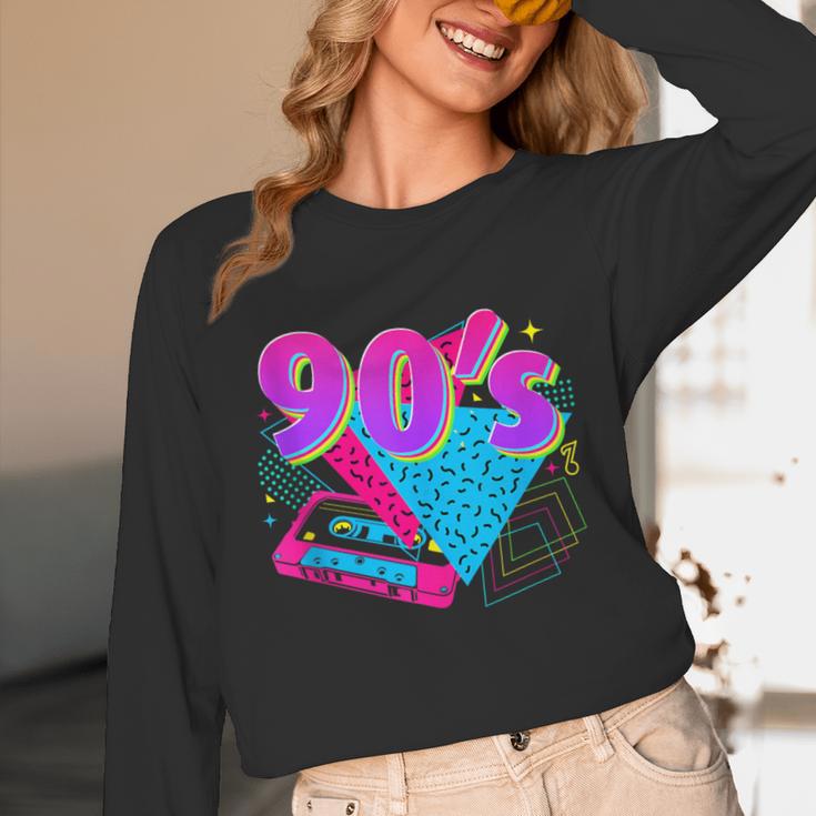 90's Vibe Retro Style Cassette Tape Nostalgia 1990s Party Unisex Long Sleeve T-Shirt