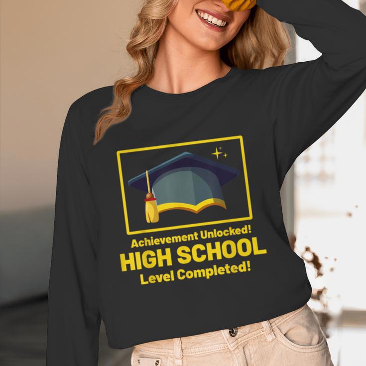Achievement Unlocked High School Graduation Gamer Unisex Long Sleeve T-Shirt