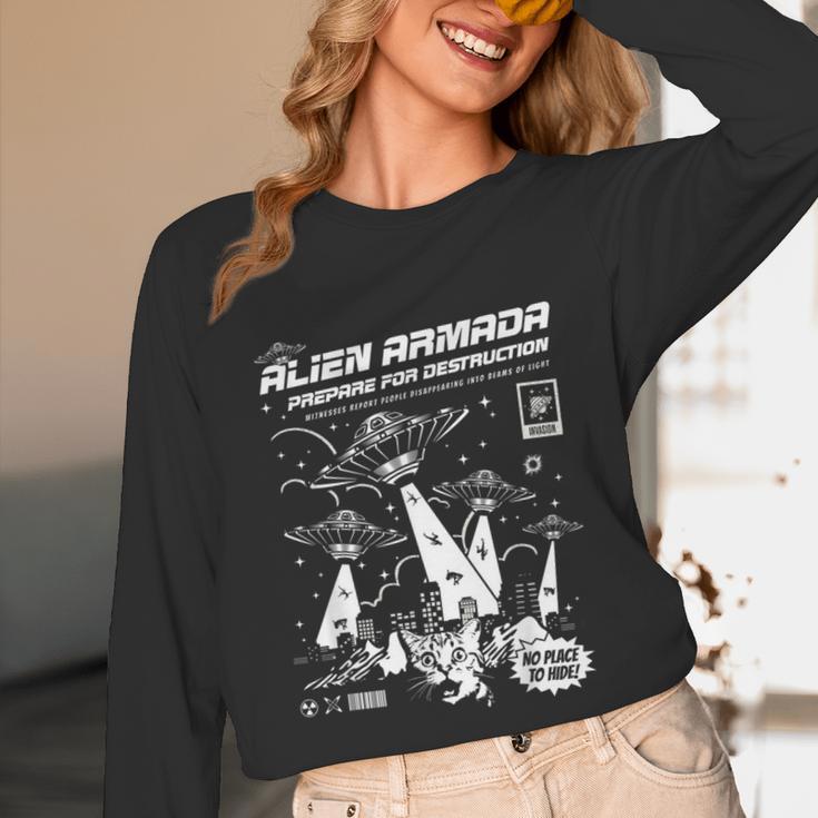 Alien Abduction UFO Lovers Comic Book Style Shirt Unisex Long Sleeve T-Shirt Alien Abduction UFO Lovers Comic Book Style Shirt Unisex Long Sleeve T-Shirt