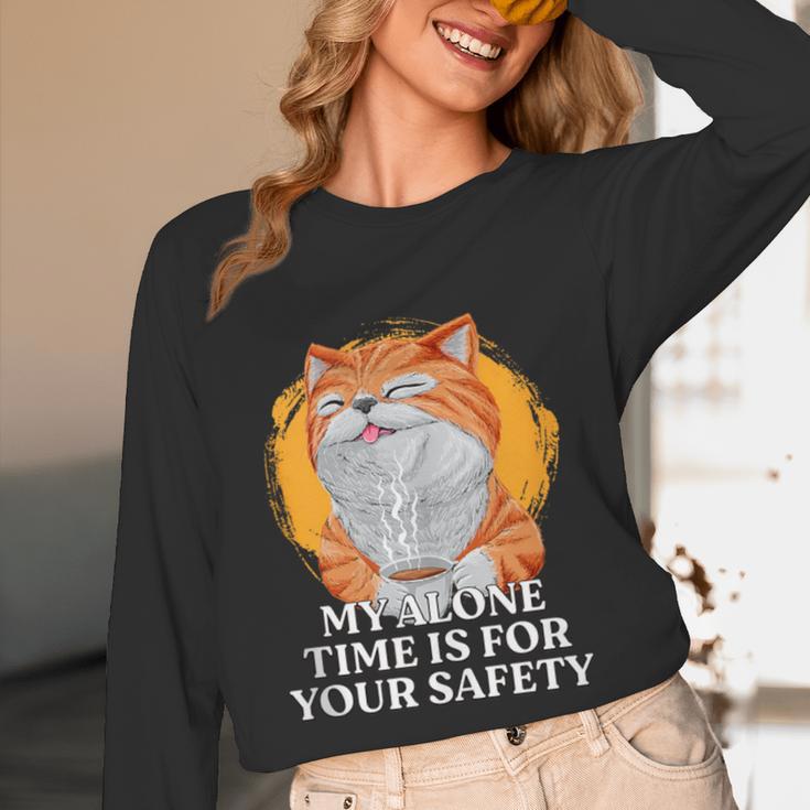 My Alone Time Is For Your Safety Coffee Lover Introvert Unisex Long Sleeve T-Shirt My Alone Time Is For Your Safety Coffee Lover Introvert Unisex Long Sleeve T-Shirt