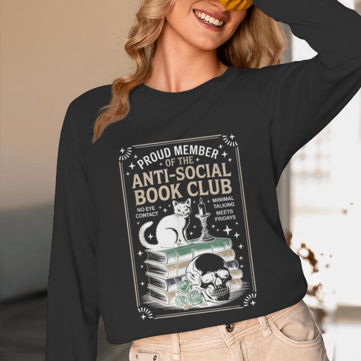 Anti-Social Book-Club Cat Graphic Unisex Long Sleeve T-Shirt Anti-Social Book-Club Cat Graphic Unisex Long Sleeve T-Shirt
