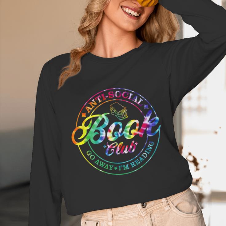 Anti Social Book Club Go Away I'm Reading Book Tie Dye Unisex Long Sleeve T-Shirt Anti Social Book Club Go Away I'm Reading Book Tie Dye Unisex Long Sleeve T-Shirt