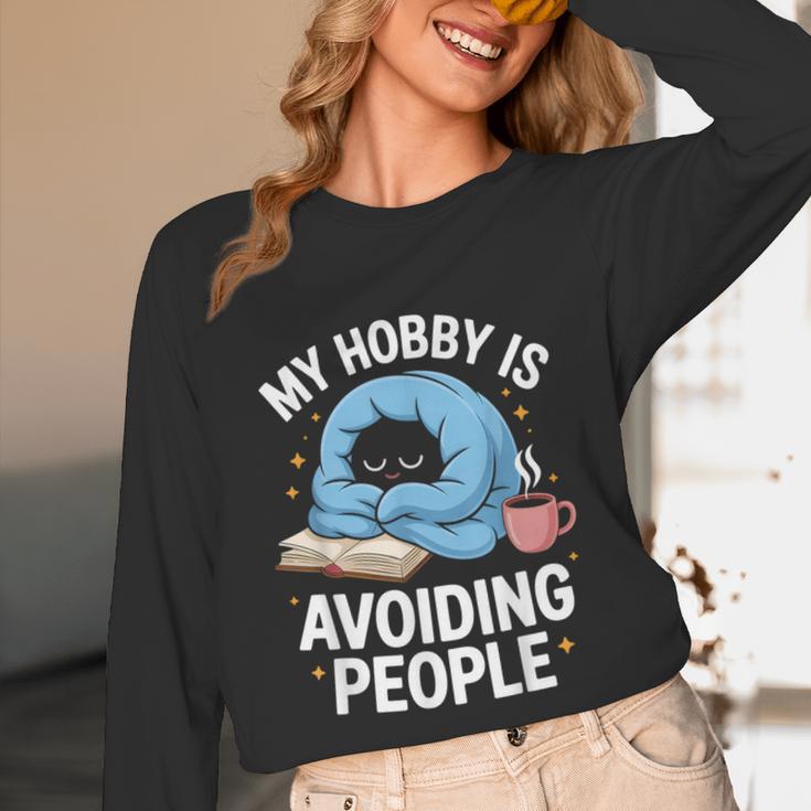 Anti-Social Club Homebody Introvert Hibernate Hermit Shyness Unisex Long Sleeve T-Shirt