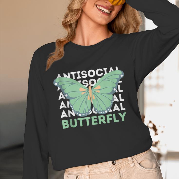 Anti-Social Introvert Butterfly Unisex Long Sleeve T-Shirt Anti-Social Introvert Butterfly Unisex Long Sleeve T-Shirt