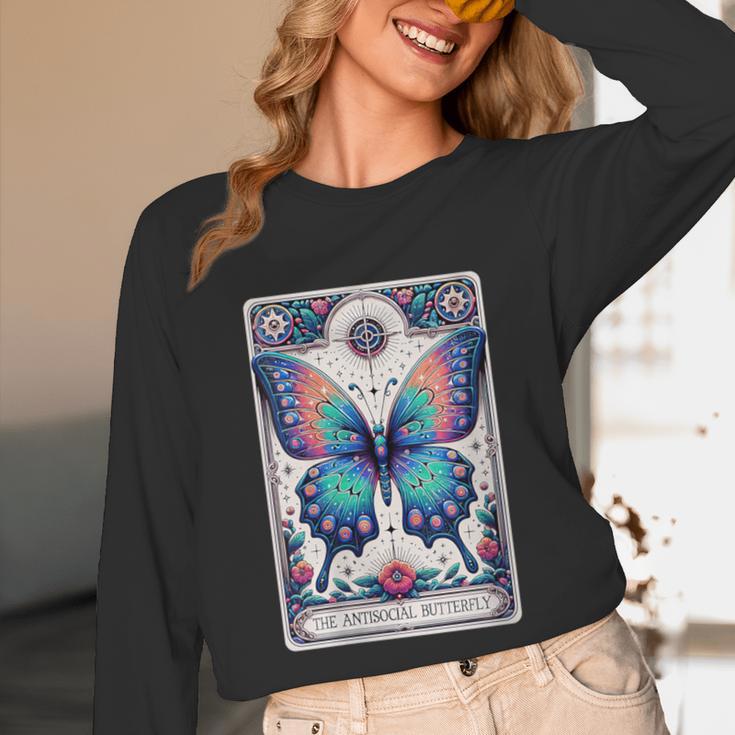 Antisocial Butterfly Introvert Distressed Unisex Long Sleeve T-Shirt