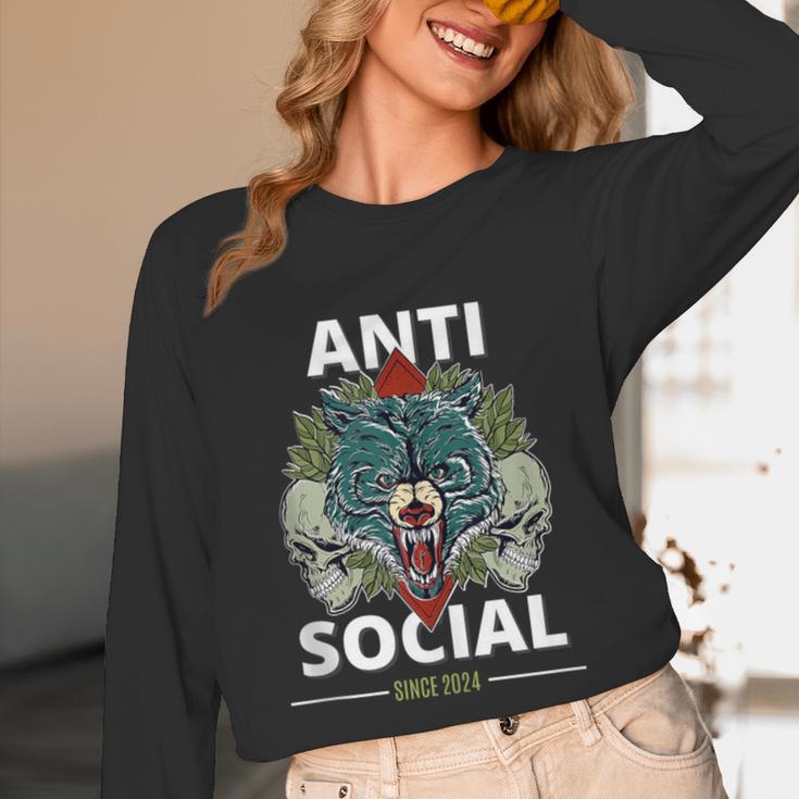 Antisocial Introvert I Like Being Alone Unisex Long Sleeve T-Shirt Antisocial Introvert I Like Being Alone Unisex Long Sleeve T-Shirt