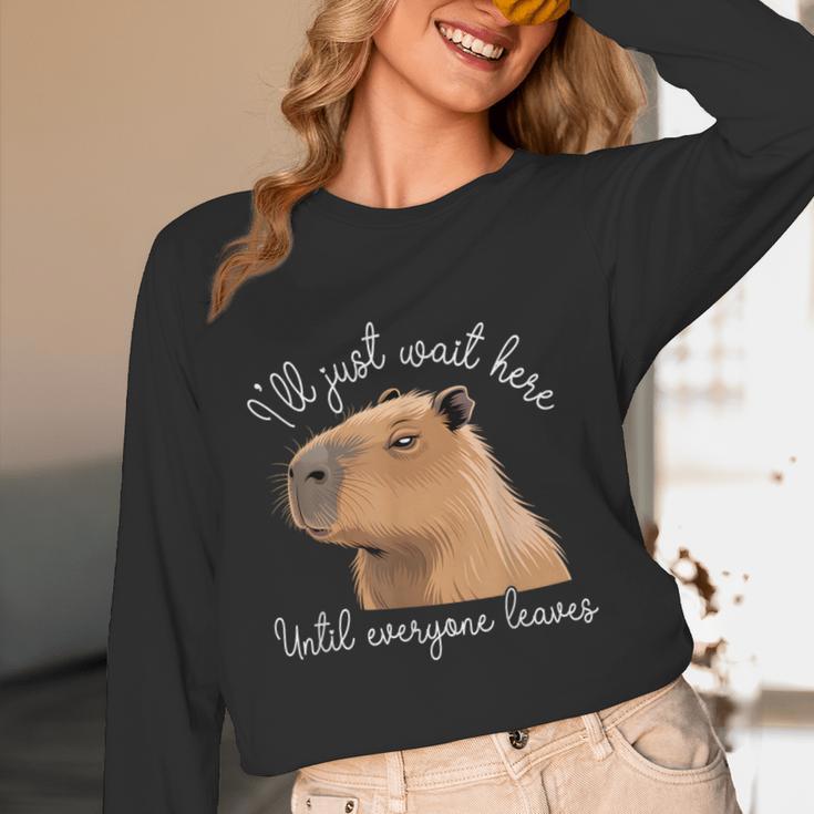 Antisocial Introvert Capybara Sarcastic Humor Unisex Long Sleeve T-Shirt Antisocial Introvert Capybara Sarcastic Humor Unisex Long Sleeve T-Shirt