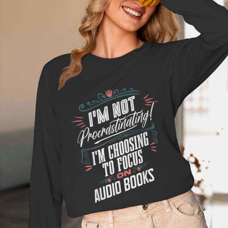 Audiobook Lover I’m Not Procrastinating Book Humor Unisex Long Sleeve T-Shirt Audiobook Lover I’m Not Procrastinating Book Humor Unisex Long Sleeve T-Shirt