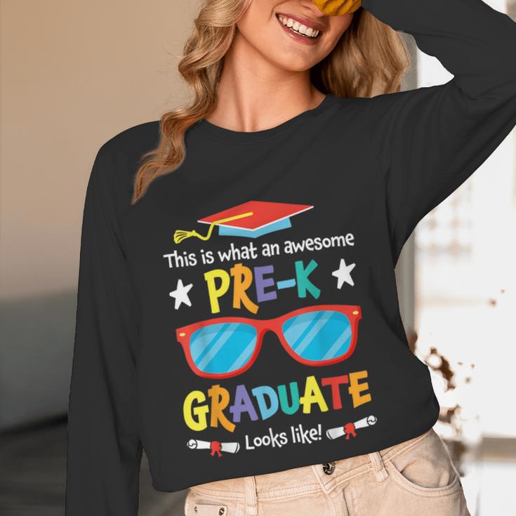 What An Awesome Pre-K Graduate Looks Like 2025 Graduation Unisex Long Sleeve T-Shirt