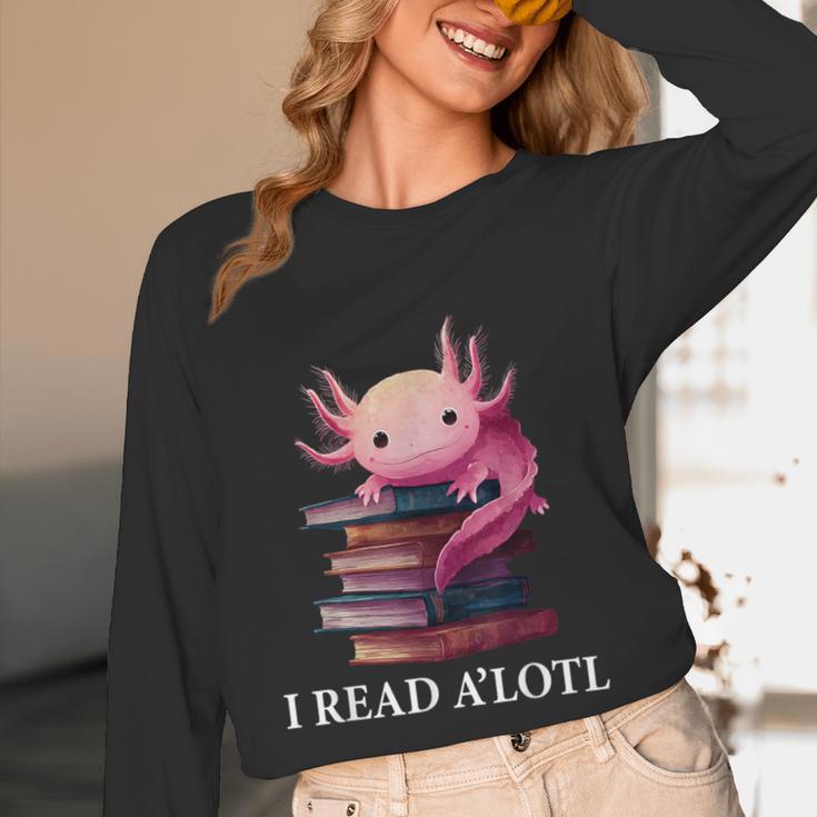 Axolotl Book Lover Librarian Reading Library Readers Unisex Long Sleeve T-Shirt