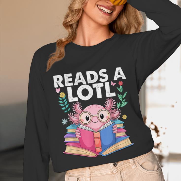 Axolotl Books Readsalotl Reading Bookworm Boys Girls Unisex Long Sleeve T-Shirt Axolotl Books Readsalotl Reading Bookworm Boys Girls Unisex Long Sleeve T-Shirt
