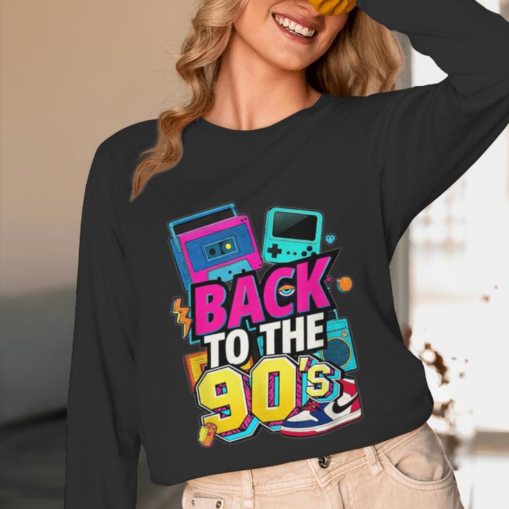Back To The 90s Nostalgia Cassette Game Console Boombox Unisex Long Sleeve T-Shirt