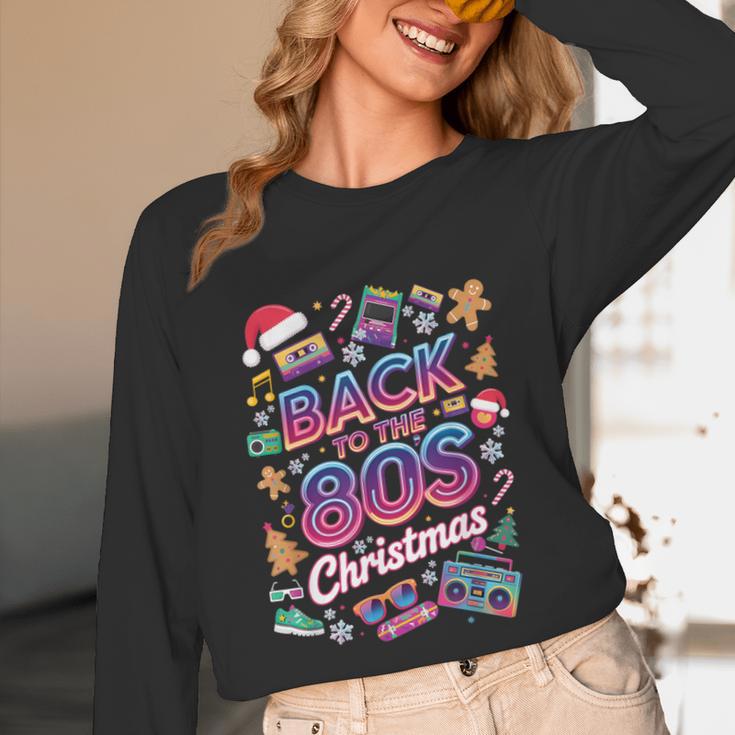 Back To-The 80 s Christmas Retro Cassette Boombox Nostalgia Unisex Long Sleeve T-Shirt