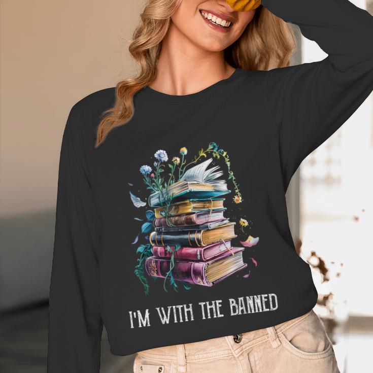 Im With The Banned Book Readers Librarians Read Banned Books Unisex Long Sleeve T-Shirt