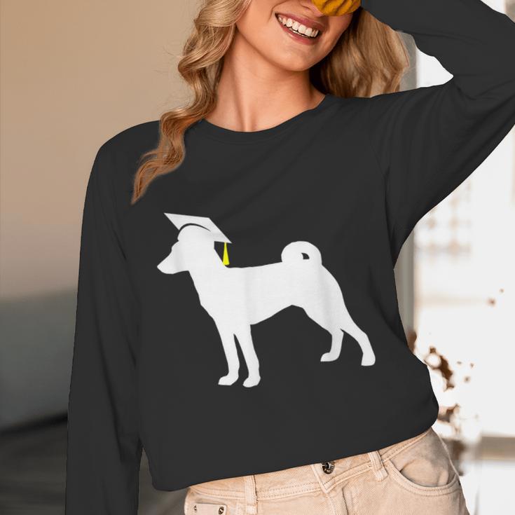 Basenji Graduation Dog Graduate Unisex Long Sleeve T-Shirt