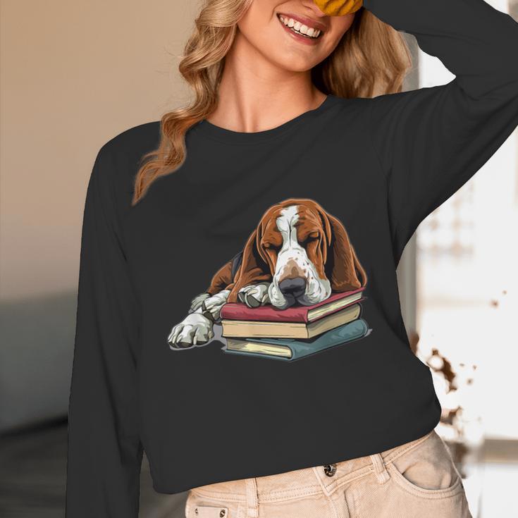 Basset Hound Books Dog Breed Graphic Unisex Long Sleeve T-Shirt Basset Hound Books Dog Breed Graphic Unisex Long Sleeve T-Shirt