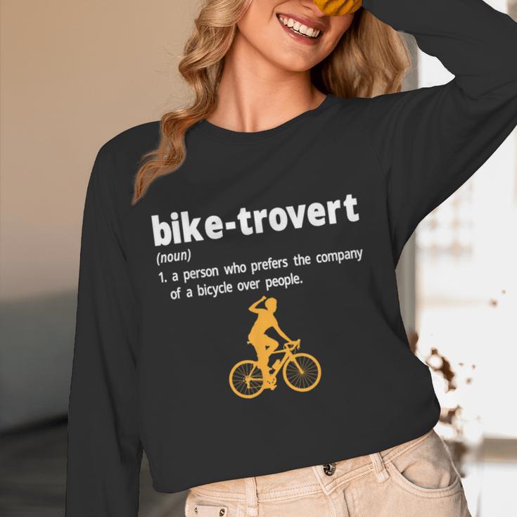 Bike-Trovert Bicycle Humor Definition Introvert Unisex Long Sleeve T-Shirt Bike-Trovert Bicycle Humor Definition Introvert Unisex Long Sleeve T-Shirt