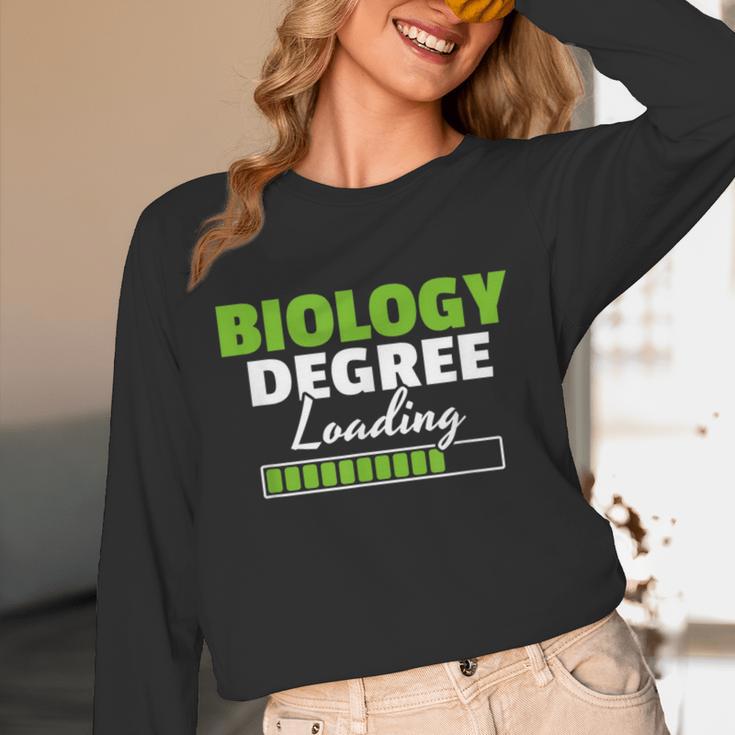 Biology Degree Loading Graduation Student Teacher Biologist Unisex Long Sleeve T-Shirt